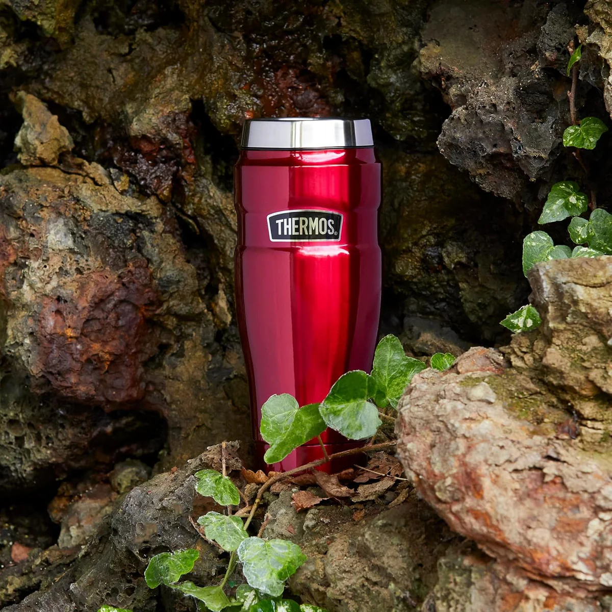 كوب ثيرموس ستانلس كينج بسعة 470 مل - أحمر - الصورة 2