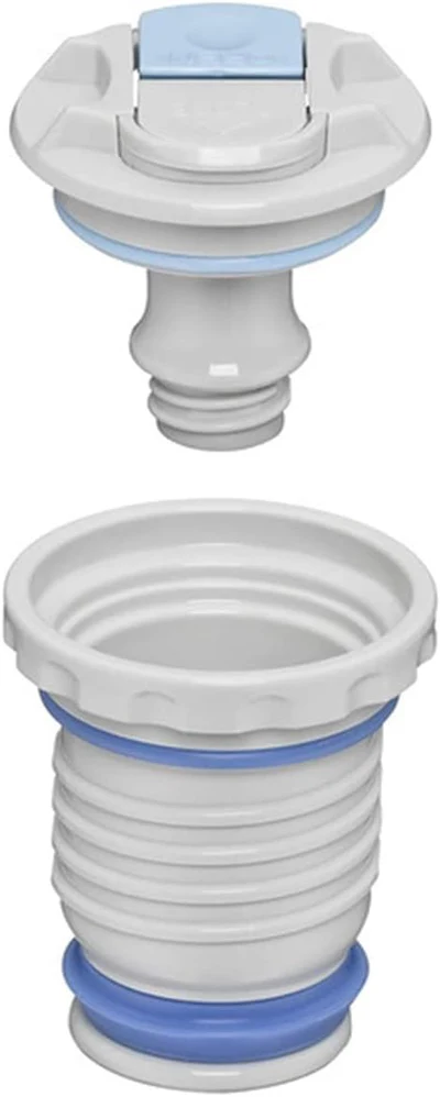 قارورة حرارية من ثيرموس سعة 1 لتر بجدار مزدوج مع عزل لمدة 24 ساعة - أزرق - الصورة 2