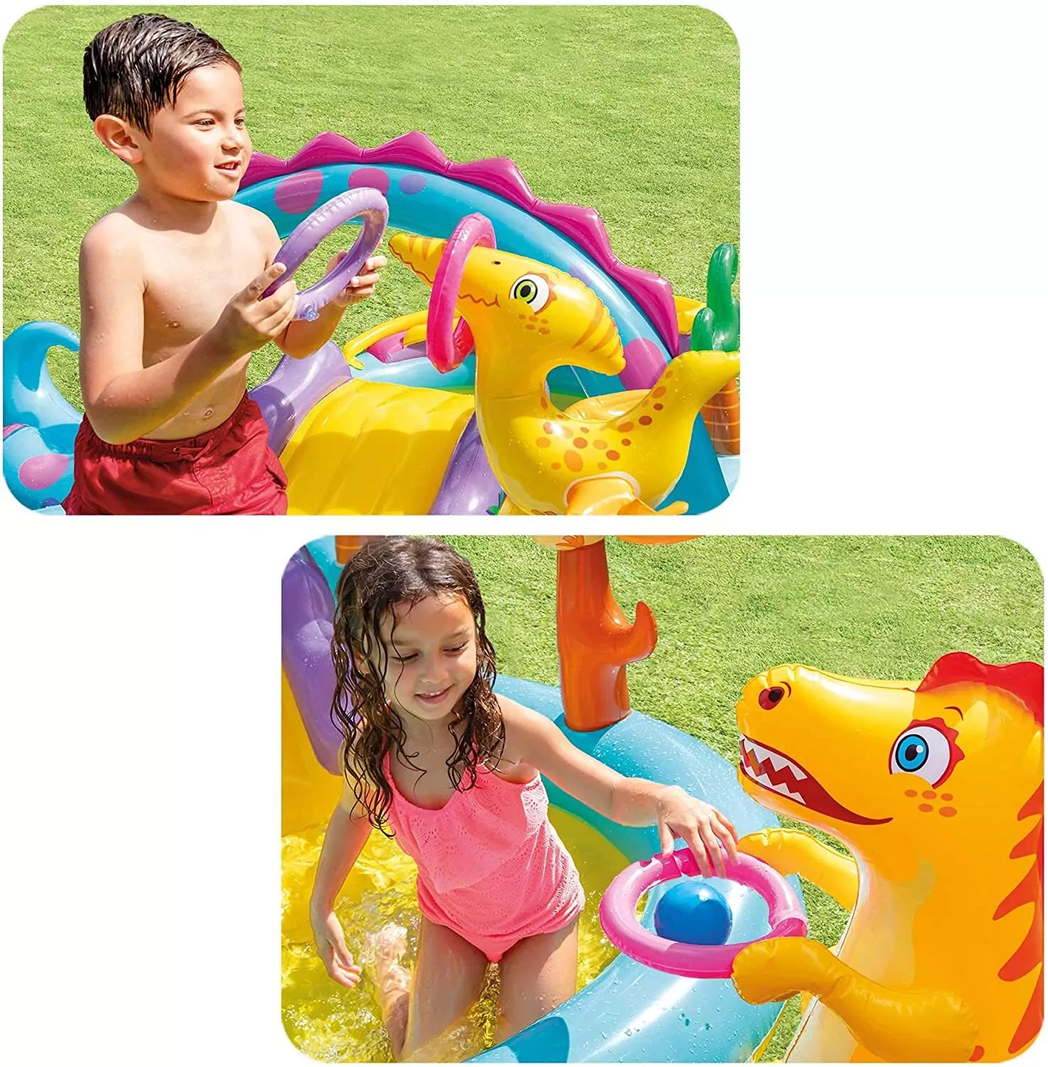 Intex Dinoland Play Centre with Slide 3.02m X 2.29m X1.12m - Image 3