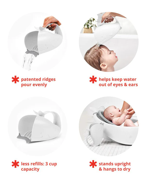 Skip Hop MOBY Waterfall Bath Rinser - White - Image 6