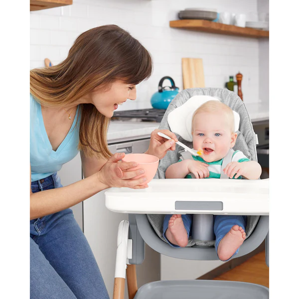 Skip Hop Easy-Grab Bowls-Grey/Soft Coral - Image 3