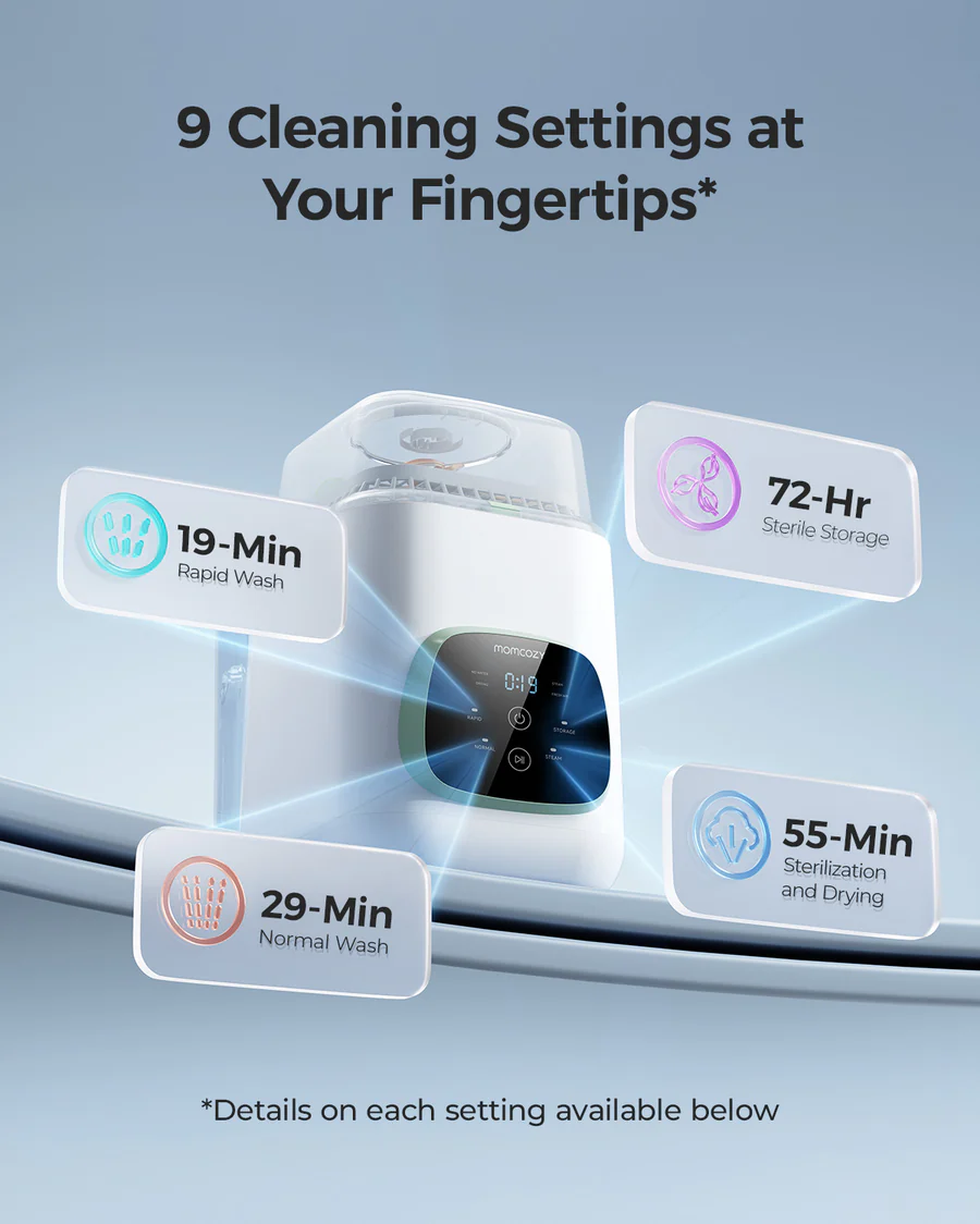 غسالة زجاجات الأطفال Momcozy KleanPal Pro - الصورة 10