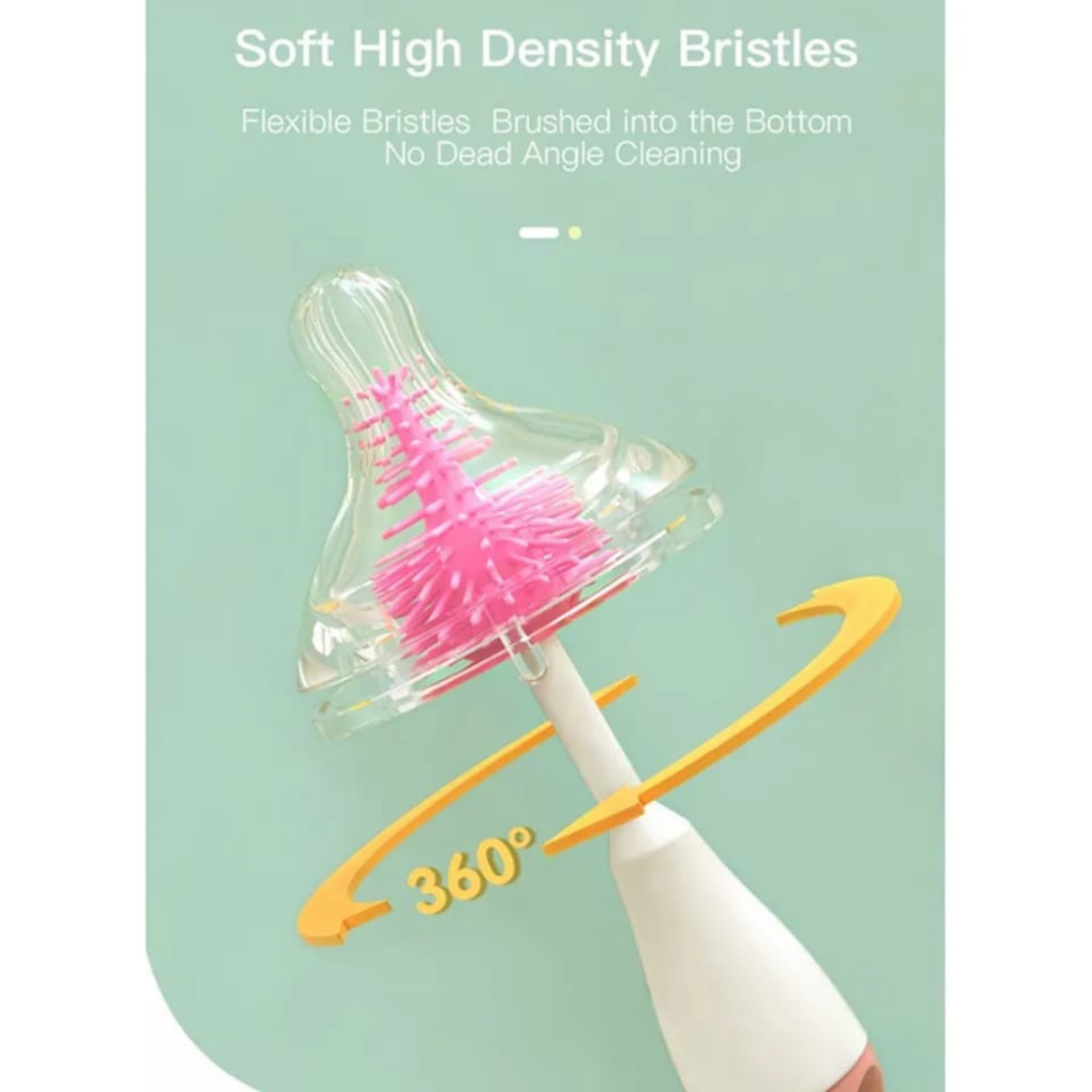 مجموعة فرش السيليكون للرضّاعات (أزرق - وردي) من اي بيبي - الصورة 6