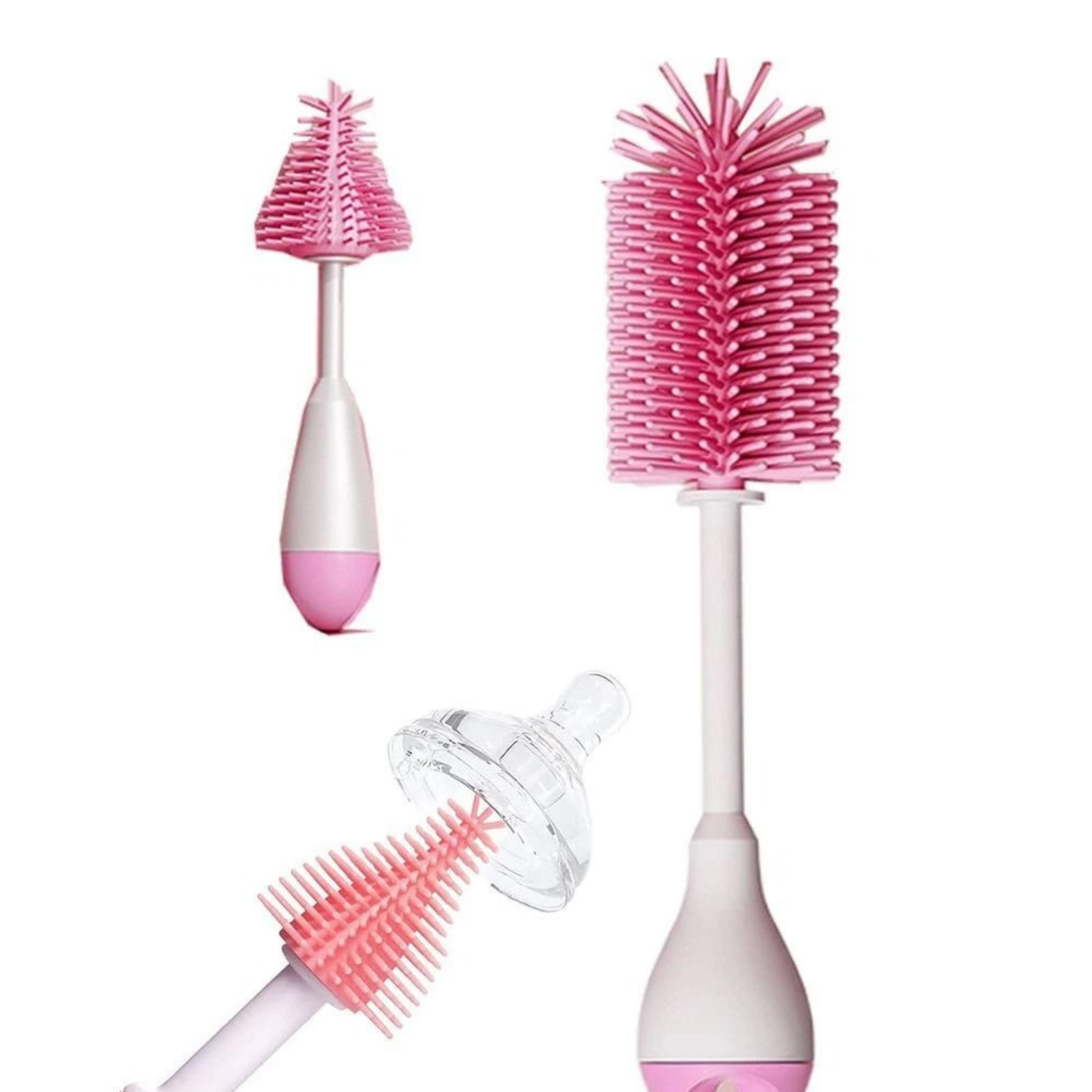 مجموعة فرش السيليكون للرضّاعات (أزرق - وردي) من اي بيبي - الصورة 7