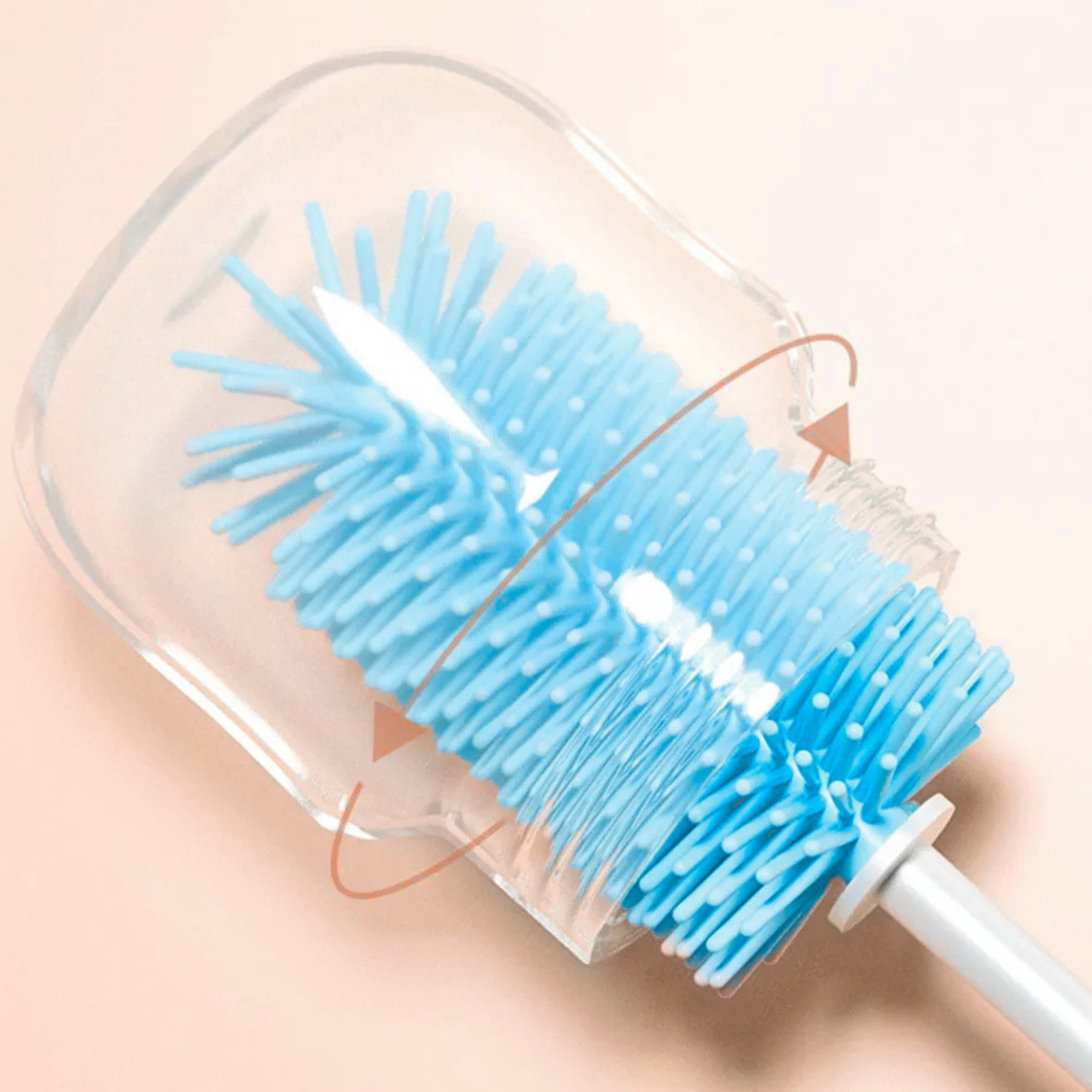 مجموعة فرش السيليكون للرضّاعات (أزرق - وردي) من اي بيبي - الصورة 9