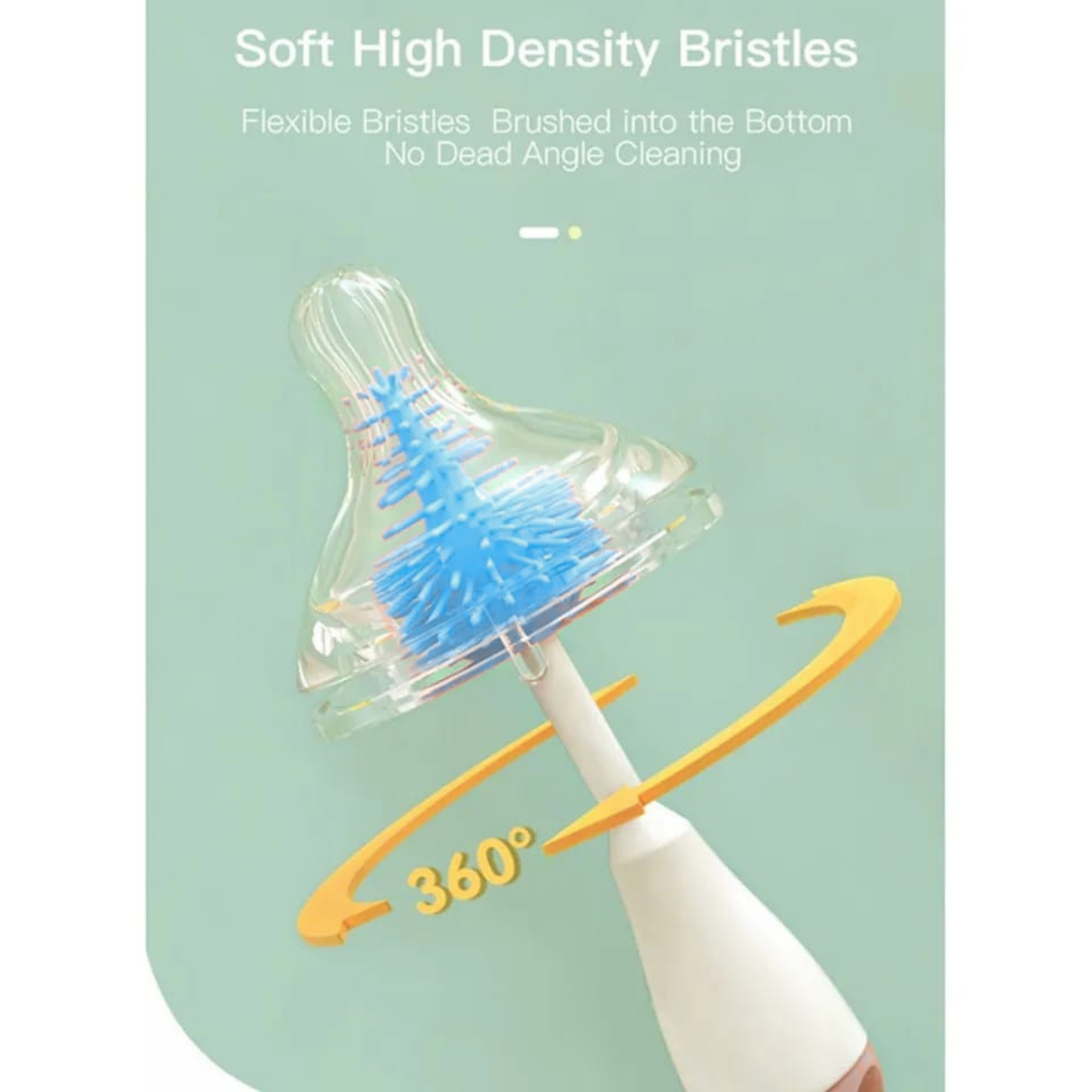 مجموعة فرش السيليكون للرضّاعات (أزرق - وردي) من اي بيبي - الصورة 12