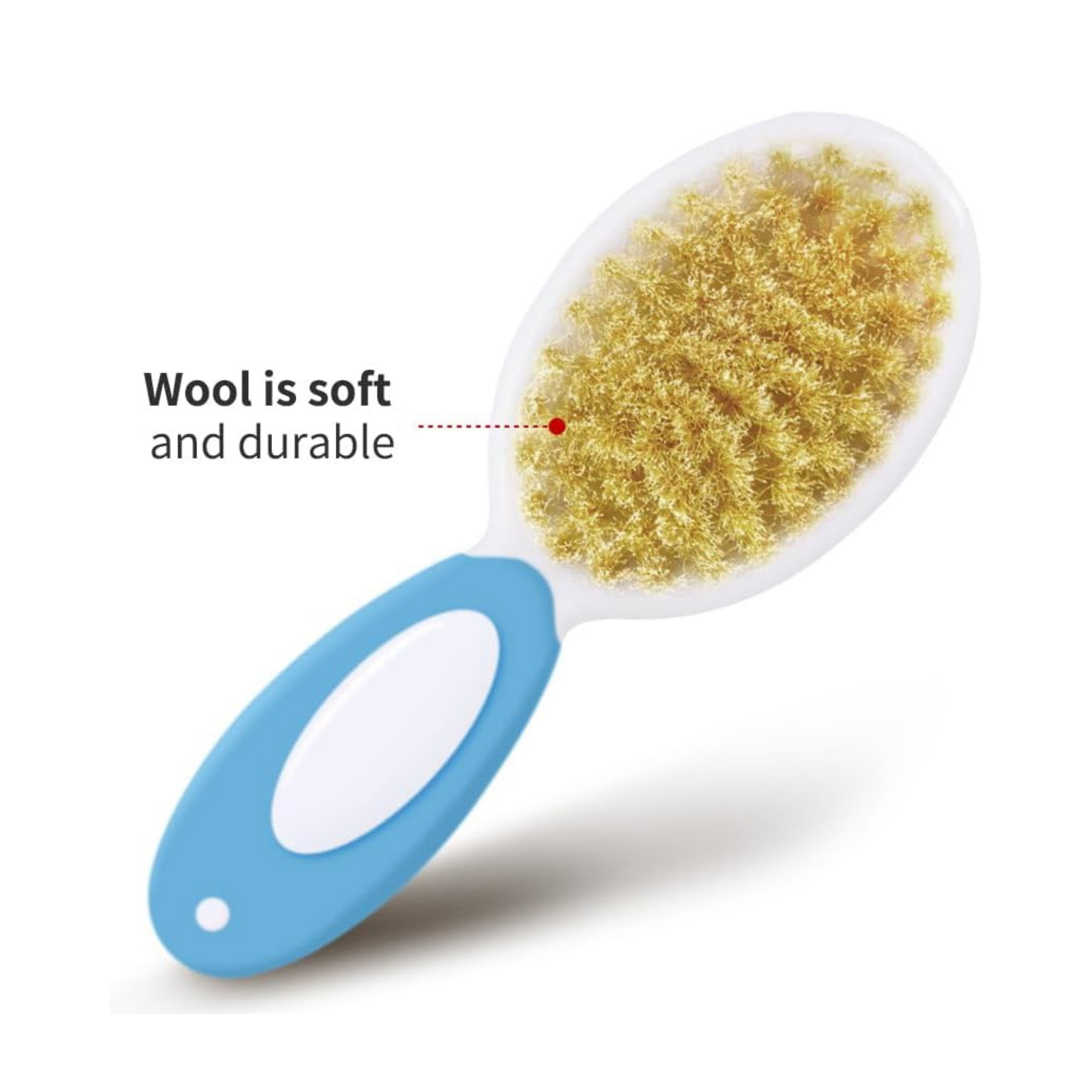 فرشاة ومشط الصوف (أزرق - وردي) من اي بيبي - الصورة 3